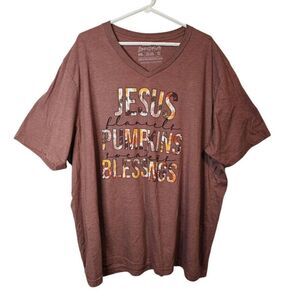 T-Shirt Plus 4XL Christian Fall "Jesus flannels Pumpkins Sweaters Blessings"
